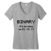 binary Women's V-Neck T-Shirt