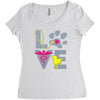 love teal best trending Women's Triblend Scoop T-shirt