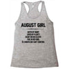 August Girl Hated By Many Racerback Tank