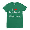 boobs &amp; fast cars Ladies Fitted T-Shirt