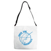 save the narwhales Adjustable Strap Totes
