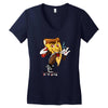 pizza smoking (2) Women's V-Neck T-Shirt