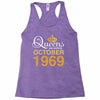 queens are born in october 1969 Racerback Tank
