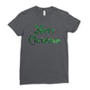merry christmas green glitter Ladies Fitted T-Shirt