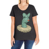 elizabethan dilophosaurus Ladies Curvy T-Shirt