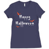 happy halloween Ladies Fitted T-Shirt