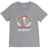 he might find a rabbit in there but hell never find dignity V-Neck Tee