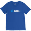 geek' (power on button) V-Neck Tee
