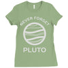 never forget pluto the planet Ladies Fitted T-Shirt