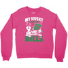 my husky is in charge! Crewneck Sweatshirt