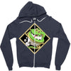 snake green Zipper Hoodie