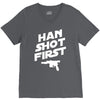 han shot first V-Neck Tee