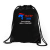 trump 2016 there will be hell toupee Drawstring Bags