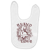 blind love fire heart Baby Bibs