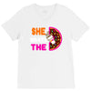 She Wants The D - Dunkin Donuts V-Neck Tee