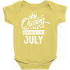 Queens Are Born In July Baby Onesie