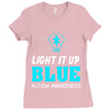 light it up blue autism awareness Ladies Fitted T-Shirt