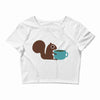 coffe squirrel Crop Top