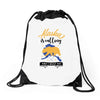 alaska is calling and i must go Drawstring Bags
