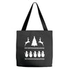 christmas scene reindeer funny Tote Bags