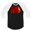 funny techno viking 3, ideal birthday present or gift 3/4 Sleeve Shirt