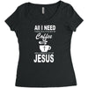 coffee and jesus Women's Triblend Scoop T-shirt