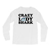 crazy lady shark Long Sleeve Shirts