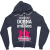 Donna And Dynamos White Letter Zipper Hoodie
