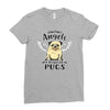 angel pug [converted] Ladies Fitted T-Shirt