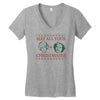 golden christmas Women's V-Neck T-Shirt