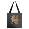 polygon fox graphic Tote Bags