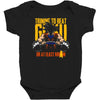 training to beat saiyan or at least warrior anime gym workout lifting Baby Bodysuit
