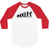 evolution of table tennis or ping pong mens black t shirt top 3/4 Sleeve Shirt