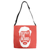 respect the beard Adjustable Strap Totes