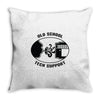 old school tech support Throw Pillow