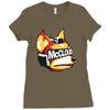 halftone fox (regular) Ladies Fitted T-Shirt