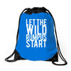 let the wild rumpus Drawstring Bags