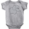 elephant cute Baby Bodysuit