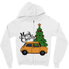 merry christmas car Zipper Hoodie