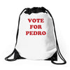 vote for pedro film retro napoleon classic sticker transfer iron on Drawstring Bags