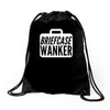 briefcase wanker Drawstring Bags
