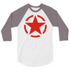 military starfunny retro army war vietnam usa britain fashion 3/4 Sleeve Shirt