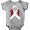 lung cancer white ribbon Baby Bodysuit