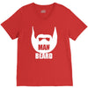 man beard V-Neck Tee