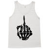 middle finger skeleton bone skull grafitti art Tank Top