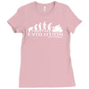 motorbike motorcycle ape to evolution sticker transfer iron on Ladies Fitted T-Shirt