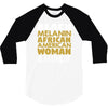 melanin african american woman 3/4 Sleeve Shirt