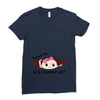 November Peeking Out Baby Girl Ladies Fitted T-Shirt