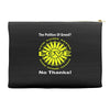 political the 80's 60's hippy anti capitalism Accessory Pouches