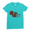 coffe squirrel Ladies Fitted T-Shirt